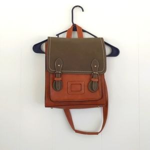 Vegan leather backpack purse
